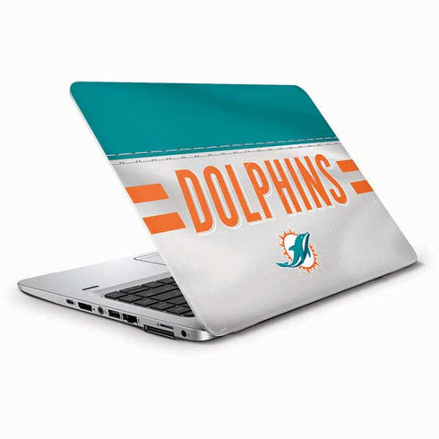 NFL Miami Dolphins White Striped HP Elitebook Skin